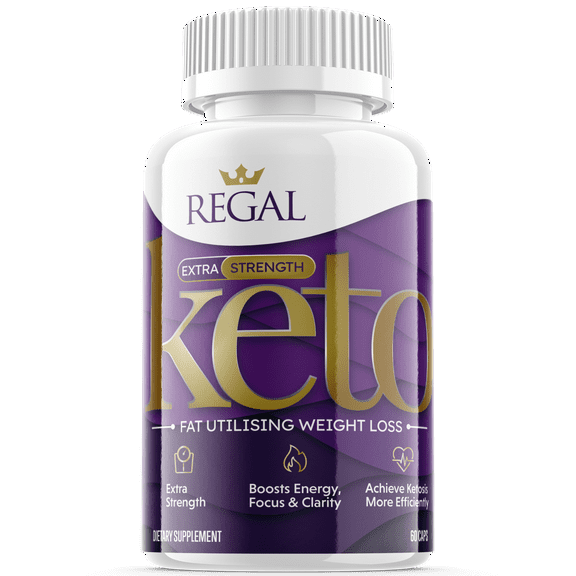 (1 Pack) Regal - Keto Supplement for Weight Loss - Energy & Focus Boosting Dietary Supplements for Weight Management & Metabolism - Advanced Fat Burn Raspberry Ketones Pills - 60 Capsules