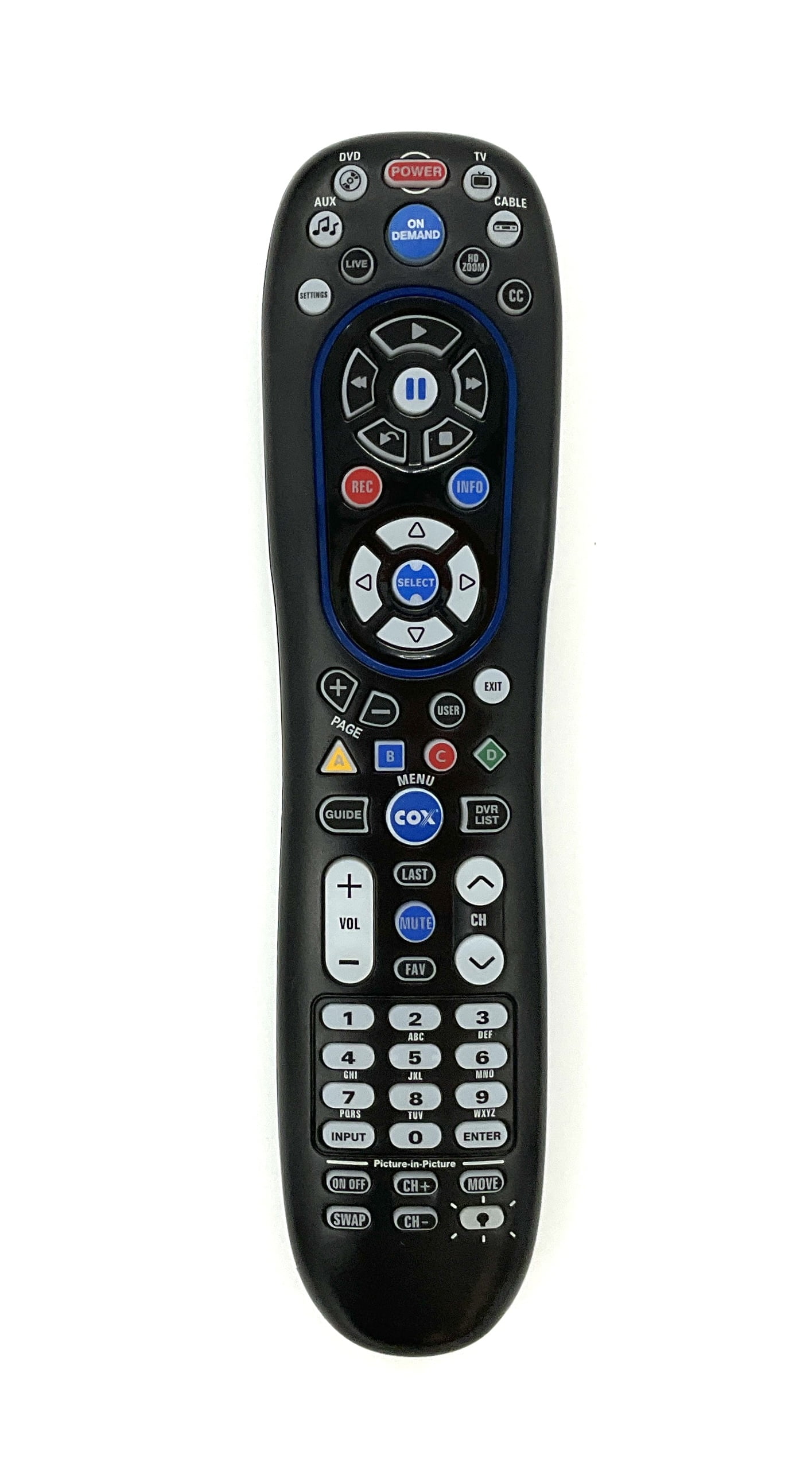 (1 Pack) Replacement Cox Remote Control URC8820MOTO For TVs, Blueray
