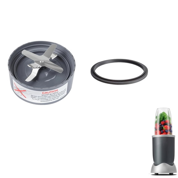 1 Pack Replacement Extractor Blade, Fit for NutriBullet 600w/ 900w Blender with Food-grade Silicone Rubber Gaskets Seal Ring for NutriBullet Blender Blade Replacement Parts