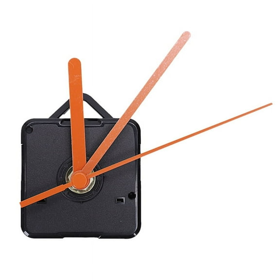 1 Pack Replacement Wall Clock Repair Parts Pendulum Movement Mechanism Quartz Clock Motor With Hands & Fittings Kit(Black+Orange)