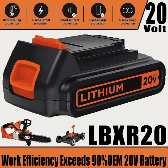 1 Pack Replacement for Black & Decker 20V Lithium MAX Battery 20Volt Li-Ion LBXR20 LBXR2020