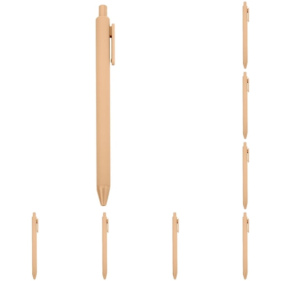 1-Pack Retractable Ballpoint Pen, 1.0mm Medium Point Click Pen with Black Ink, Smooth Writing Pen with Comfortable Grip for Office, and Daily Use (Light Brown)