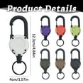 thumbnail image 1 of 1-Pack Retractable Keychain, Heavy Duty Carabiner Badge Holder,Multitool Carabiner Badge Holder, Retractable Keychain Clip ID Holder, For Keys Badges and Outdoor Work(White), 1 of 4