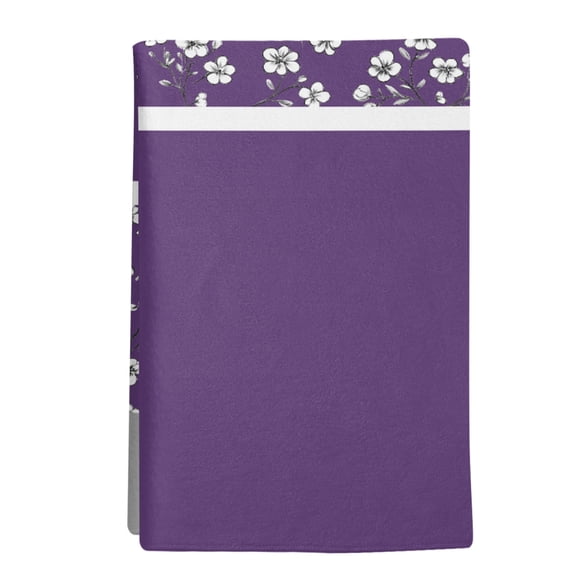1 Pack Retro Purple Kitchen Towels Gray Floral Striped Pattern Stitching Art Decorative Dish Towel Sets Absorbent Quick Dry Hand Cloths Tea Towels for Cooking Baking Farmhouse Gifts 18x28in