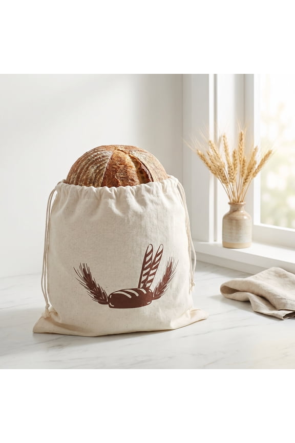 1-Pack Reusable Beeswax Bread Bags for Sourdough & Homemade Bread,Cotton Waxed Bags Keeps Fresh Longer