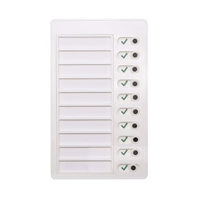 1 Pack Reusable to Do List,Boards Plastic Chore Chart Memo Checklist Boards with Slider Portable Daily Affairs Detachable Schedule Planner for Home Office Check Items Accessories,4.72x7.87in(White2)