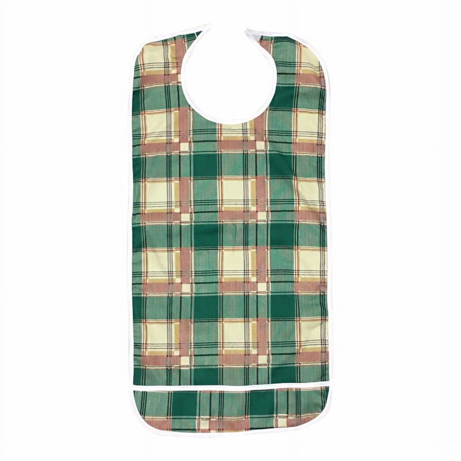 1 Pack, Reusable Washable Adult Bib or Clothing Protector with Crumb ...
