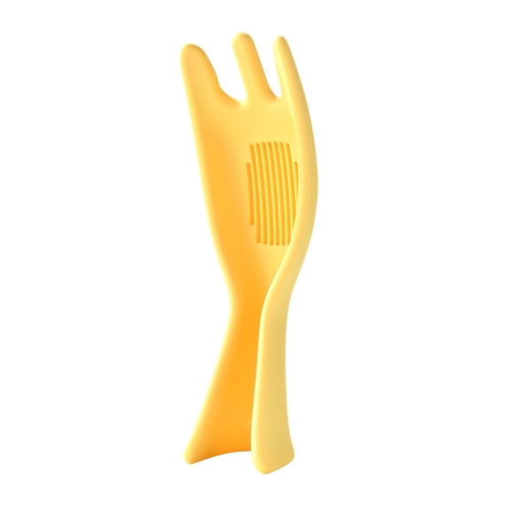 1 Pack Rice Filter Separator, 7.8'' Bean Grain Filter Rice Washer, Drain Scoop Rice Spoon, Multi-Functional Cooking Kitchen Tool (Yellow)