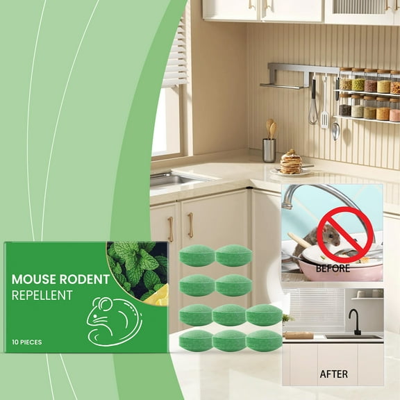 1-Pack Rodent Repellent Peppermint Oil Balls for Car Engines & Indoor Use, High Potency Mouse Deterrent Pouches for House, RV, Attic, Garage, Plant-Based Pest Control for Mice & Rats