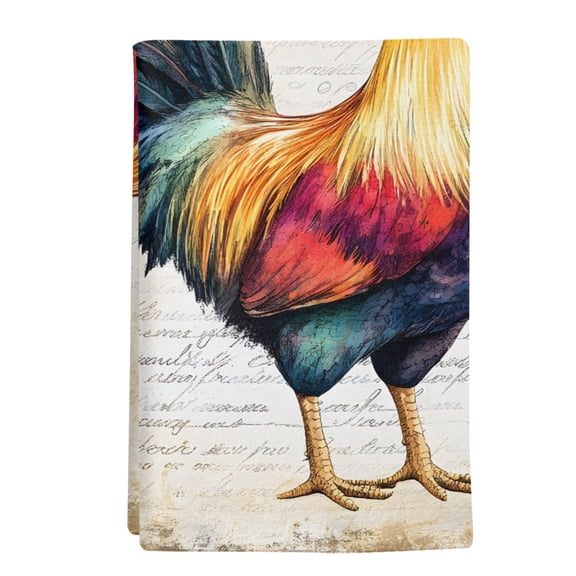 1 Pack Rooster Kitchen Towels Retro Chicken Farm Animal Rustic Country Decorative Dish Towel Sets Absorbent Quick Dry Hand Cloths Tea Towels for Cooking Baking Farmhouse Gifts 18x28in