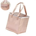 thumbnail image 1 of 1 Pack Rose Gold Aluminum Foil Insulated Food Bag,Insulated Zipper Pizza Bag,Reusable Delivery Tote Bag,Thermal Cake Carrying Bags,for Picnic Party Delivery Takeaway By Scheam, 1 of 4