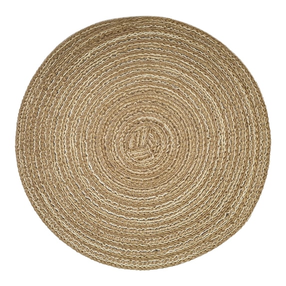 1 Pack Round Heat Resistant Placemat, Cotton Linen Table Mat with Anti Slip Surface for Dining Table, Kitchen Counter, Coffee Table and Tabletop Protection