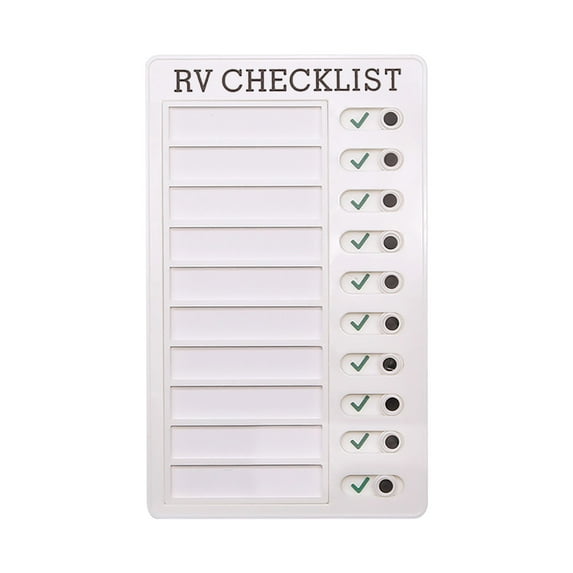 1 Pack Rv Checklist Board to Do List Boards,Plastic Chore Chart Memo Checklist Boards with Slider,Portable Daily Affairs Detachable Schedule Planner for Home Office Check Items Accessories(White2)