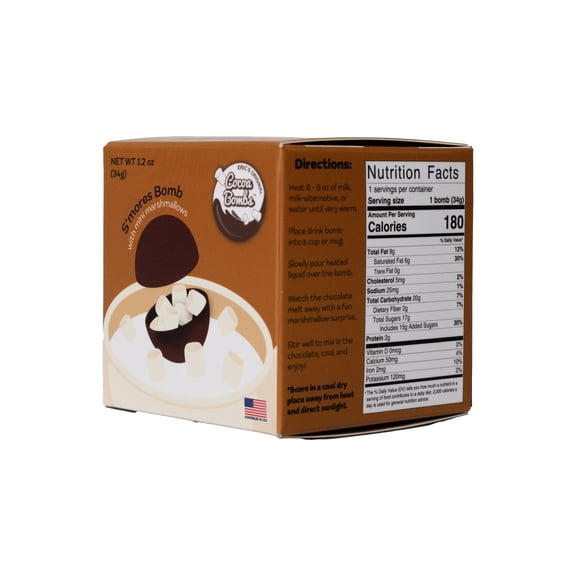 1 Pack S'mores Cocoa Bombs