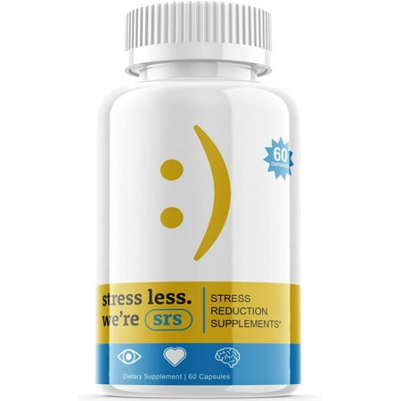 (1 Pack) SRS Stress Reduction Supplement - Dietary Supplement for Focus, Memory, Clarity, & Energy - Advanced Cognitive Support Formula for Maximum Strength - 60 Capsules