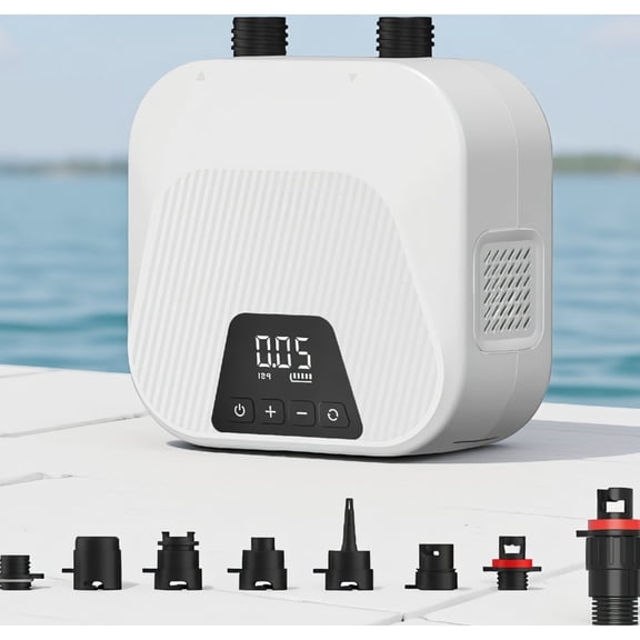 1-Pack SUP Air Pump 20PSI 38.48Wh , Stage Inflation, Auto-Off, Display, Portable Electric Pump