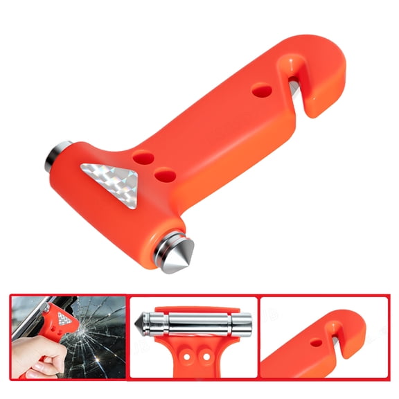 1-Pack Safe Bright Orange Seatbelt Window Breaker Emergency Escape Multi Tool