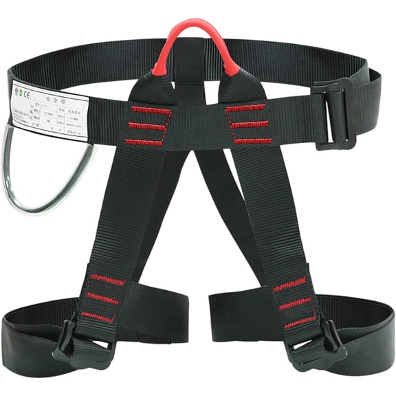 1 Pack Safety Harness, Adjustable Half Body Belt with Load Capacity of 300 Kg Fire Fighting Equipment Recall for Camping High Safety Strap, Black