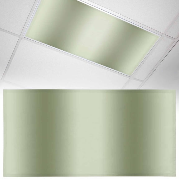 1 Pack Sage Green Gradient Fluorescent Light Covers for Ceiling Lights Abstract Texture Modern Simple Magnetic Ceiling Light Covers Overhead Light Filters for Office Classroom Home