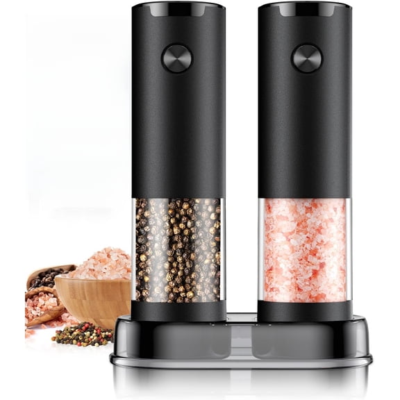 1 Pack Salt and Pepper Grinder-Automatic Adjustable Coarseness Pepper Grinder Shakers Set Kitchen Products, Anniversary Ideas Gifts for Men
