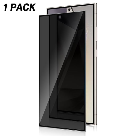 1*Pack for Samsung Galaxy S24 Plus Privacy Screen Protector Tempered Glass [Anti-Spy] [Zero Bubble] [Auto Dust-Remove] 9H Hardness Shatterproof Screen Protective Film for Galaxy S24 Plus, Black