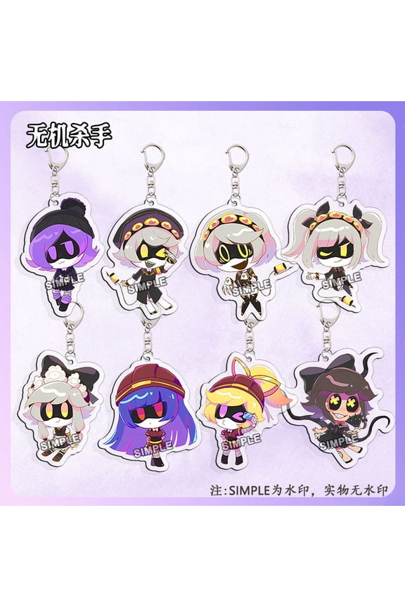 1 Pack Sci-Fi Animation Uzi Doorman Acrylic Keychain Jewelry Friends Gift Bag Charms Keyring Souvenir Creative Key Chain Fanshion Pendant
