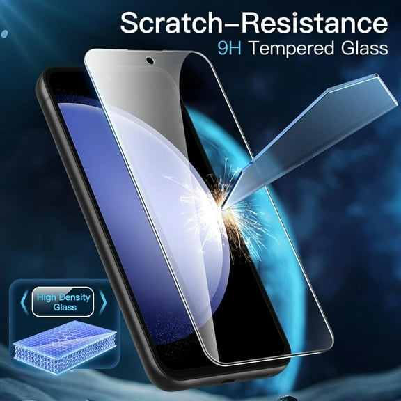 1 Pack Screen Protector Designed for Samsung Galaxy S25 Plus, Tempered Glass Film Designed for Samsung Galaxy S25 Plus, HD, 9H Hardness, Anti-scratch, Anti-wear, Bubble Free, Drop Protection,Clear