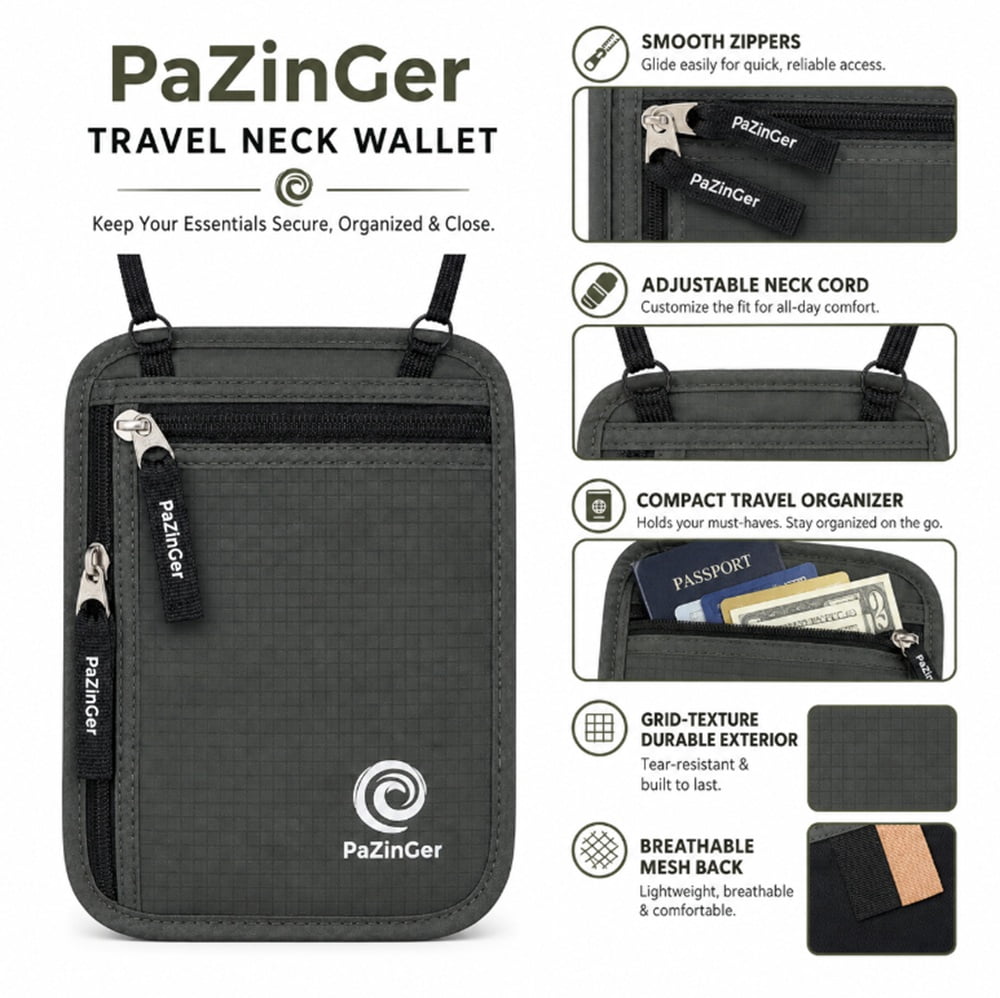 Neck Wallets for Travel and Security