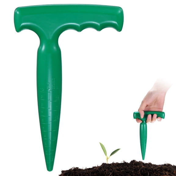 1-Pack Seed Planter Tool, Plastic Hand Dibber Garden Tool for Sowing Seeds and Planting Bulbs