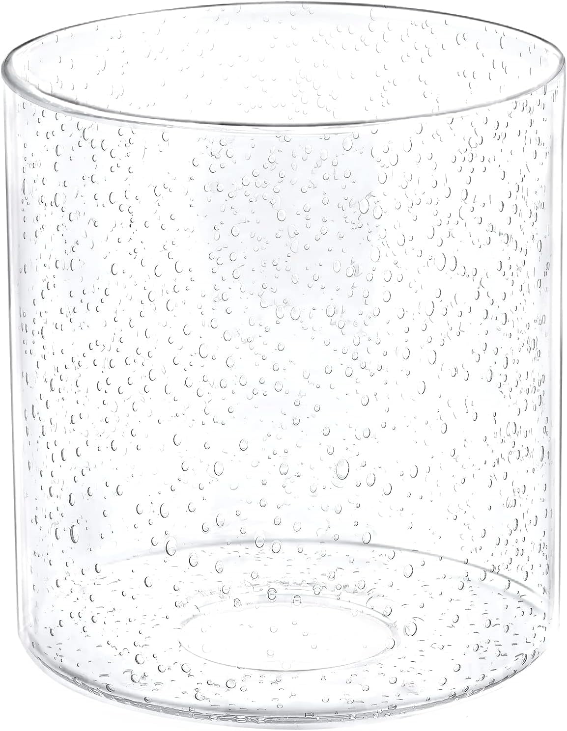 1 Pack Seeded Glass Shade Clear Glass Lamp Shade Replacement Glass Shade for Pendant light, Floor lamp, Desk lamp,Wall Sconces and Bathroom Vanity lights.1-5/8-Inch Fitter Opening