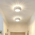 thumbnail image 1 of 1 Pack Semi Flush Mount Ceiling Light Fixture Modern Small Crystal Chandelier Mini Indoor Ceiling Lamp for Bathroom Hallway Foyer Porch Hall Closet, 1 of 8