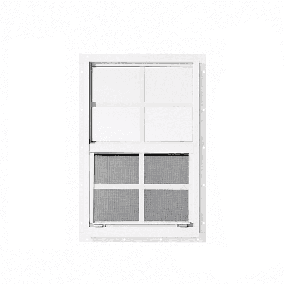 1 Pack Shed Window Flush Mount Window with Tempered Glass,House Small Windows,Household Sliding Windows for Chicken Coop, Playhouse, Household, Garage