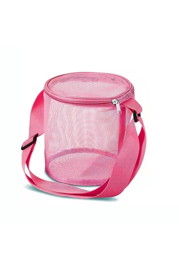 1 Pack Shell Bag Seashell Mesh Tote Kids Beach Accessories Colorful Mesh Beach Bag Girls Boys Sand Bags for Collecting Holding Shells Swimming Accessories