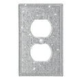 thumbnail image 1 of 1 Pack Shiny Rhinestones Wall Plate Cover, Bling Light Switch Cover, Outlet Covers, Sparkly Diamond Wall Plate Cover for Rhinestones Outlet Plate Decoration with Screw, 1 of 9