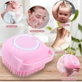 thumbnail image 1 of 1-Pack Silicone Bath Body Brush with Soap Dispenser – 2-in-1 Gentle Scrubber & Massager for Men & Women, Soft Exfoliating Shower Brush for Daily Body Care TIKA, 1 of 7