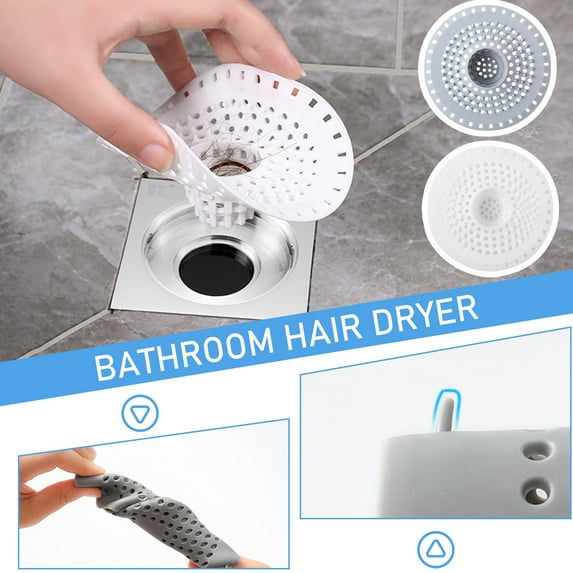 1-Pack Silicone Bathroom Hair Anticlogging Sink Filter, Floor Drain Cover For Bathtub & Sink Drains, Flexible Drain Protector With Hole Design To Prevent Pipe Blockages