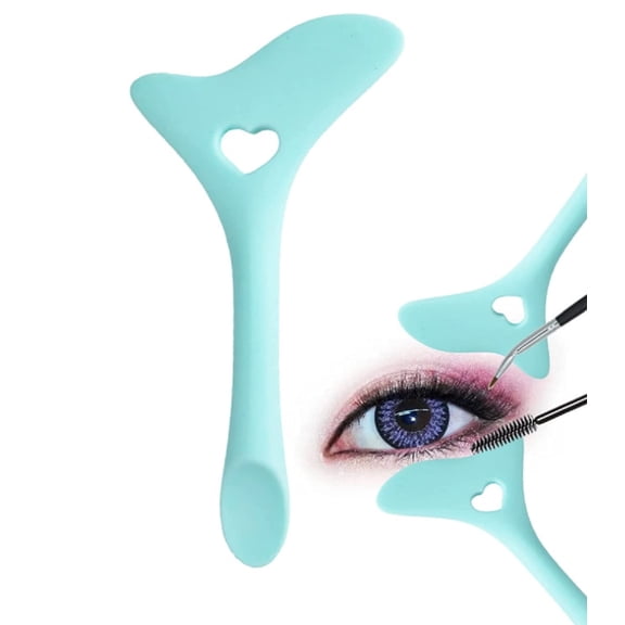 1-Pack Silicone Eyeliner & Eyebrow Stencil Kit, Reusable Winged Eyeliner Guide, Mascara Shield Guard + Eyelash Applicator Tool, Makeup Helper SetTIKA