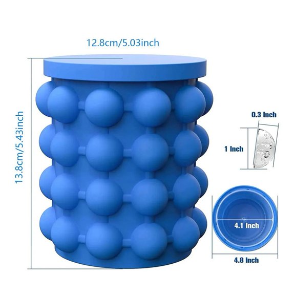 1 Pack Silicone Portable Ice Bucket Wine Beer Cooler Whiskey YIWEI