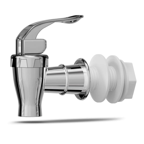 1 Pack Silver Beverage Dispenser Replacement Spigot, Push Style Spigot for Beverage