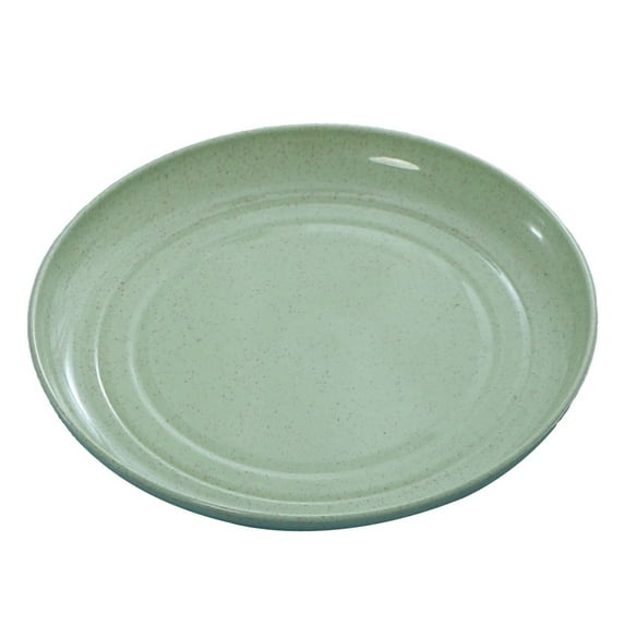 1 Pack Small Appetizer Plates, 6 Inch Wheat Straw Dessert Salad Plates, Pinch Bowls for Cooking Prep, Plastic Dipping Soy Sauce Dish, Dip Bowls for Party Condiments Side Dish Serving(Green)