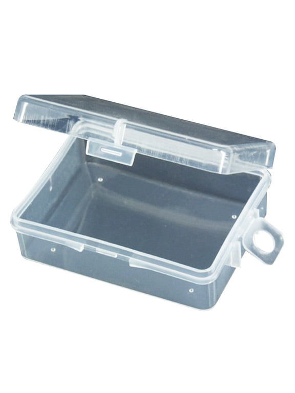 1 Pack Small Clear Beads Storage Containers Box with Hinged Lid for Storage of Small Items, Crafts, Jewelry, Hardware(2.6 x 1.9 x 0.9 Inches),2.6 x 1.9 Inch,Clear