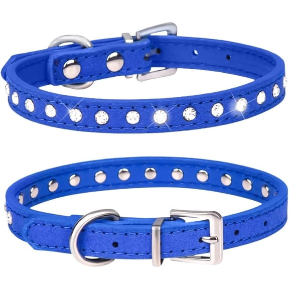 1 Pack Small Dog Collars, Bling Diamond Pretty Crystal Sparkly Rhinestone Glitter Jewel Puppy Collar for XXS Xs Small Medium Pet Girl Cat Female Kitten