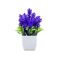 thumbnail image 1 of 1-Pack Small Fake Potted Plants, Artificial Lavender Potted Plant, Mini Faux Purple Flower Greenery, Decorative Fake Plant for Tabletop, Home, Office and Bathroom Indoor Decoration, 1 of 2