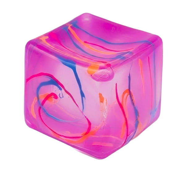 1 Pack Small Marbled Slow Rebound Squeeze Block, Solid Foam Tactile Decompression Cube, Hand Squeeze Stress Relief Gadget for Home Office Classroom Use