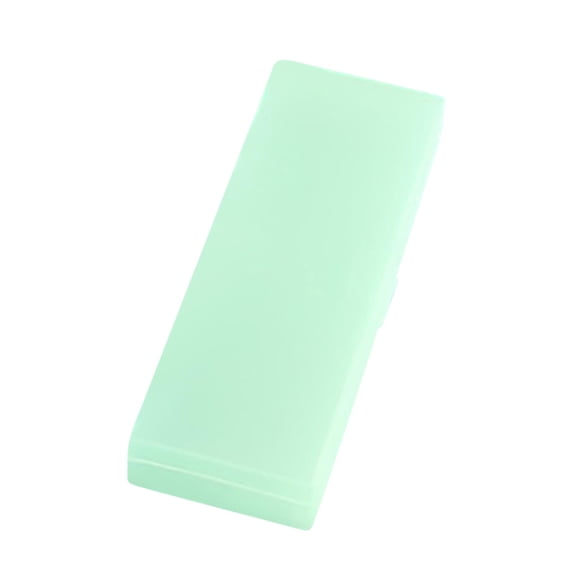 1 Pack Small Plastic Pencil Case Clear Boxes Stationery Storage Case with Hinged Lid and Snap Closure for Pencils,Pens and Crayon,Home Office Supplies(Green)