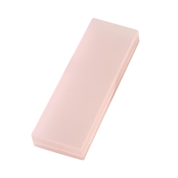 1 Pack Small Plastic Pencil Case Clear Boxes Stationery Storage Case with Hinged Lid and Snap Closure for Pencils,Pens and Crayon,Home Office Supplies(Pink)