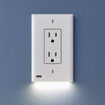 thumbnail image 1 of 1 Pack - SnapPower GuideLight 2 for Outlets [for Standard Decor, Not GFCI outlets] - Night Light - Electrical Outlet Wall Plate with LED Night Lights - Automatic On/Off Sensor - (Décor, White), 1 of 6