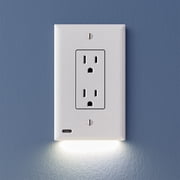 1 Pack - SnapPower GuideLight 2 for Outlets [for Standard Decor, Not GFCI outlets] - Night Light - Electrical Outlet Wall Plate with LED Night Lights - Automatic On/Off Sensor - D cor, White