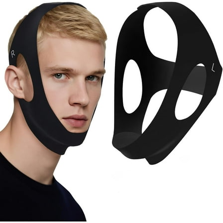 1-Pack Snoring Stopper Chin Strap for Sleeping, Jaw Support for Mouth Breathing, Anti Snore Device to Keep Mouth Closed for Men and Women
