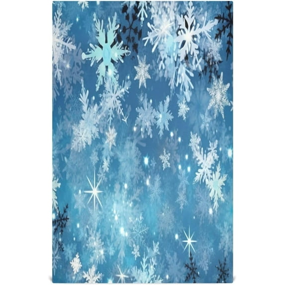 1 Pack Snowflakes Kitchen Towels Highly Absorbent, Super Soft Dishcloths 18 x 28 Inches Reusable Quick Drying Tea Towels Set for Home,Kitchen Decor Wash cloth